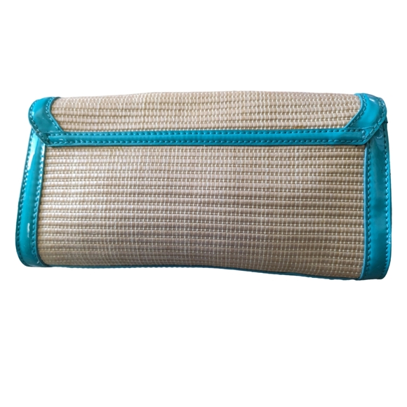 Ann Taylor Y2K turquoise vintage shoulder bag with cute silver details - Picture 6 of 8